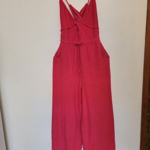 Hot Pink Crossback Jumpsuit